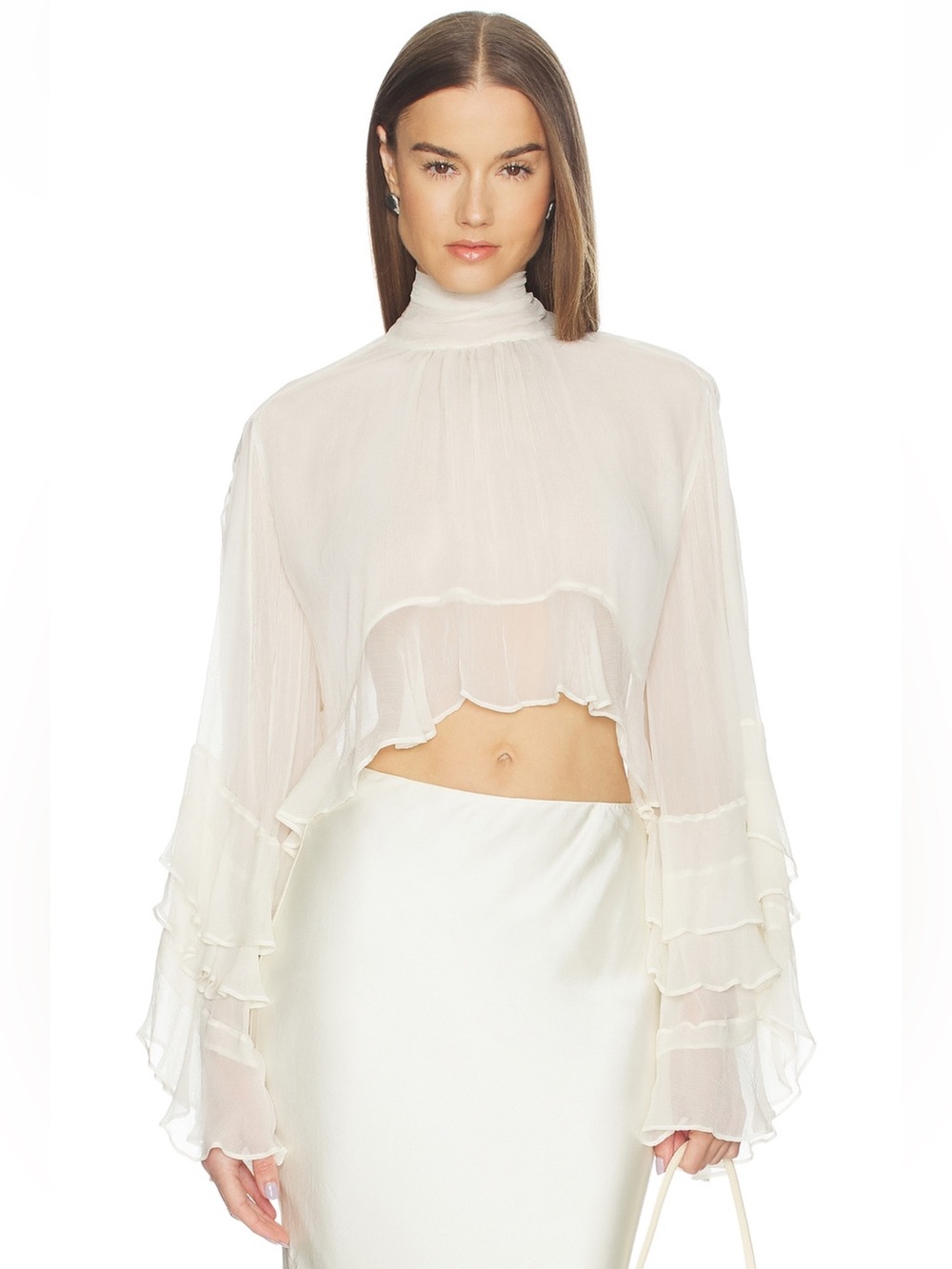 Loba Zoe Ruffle Blouse in Ivory